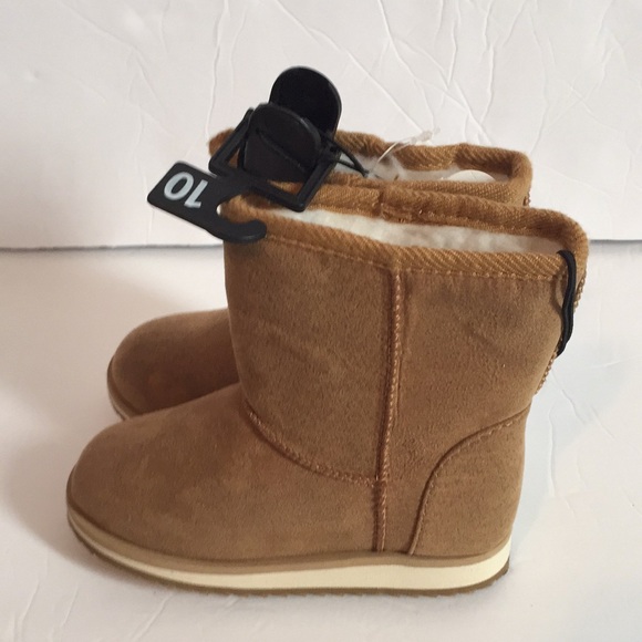 🆕 girls tan faux fur boots  size 10 - Picture 3 of 10